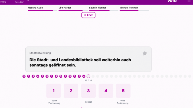 Frage zur Sonntagsöffnung bei VOTO